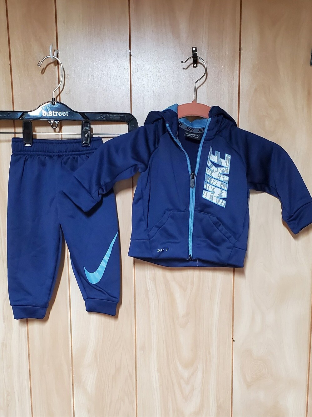 Nike 12M Toddler Boy Blue Dri-FIT Full-Zip Hoodie & Joggers ABSOLUTELY ADORABLE